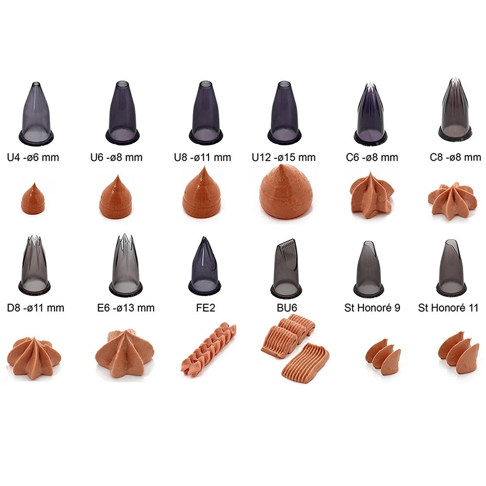 de Buyer - Set of 12 nozzles CHARCUTIER