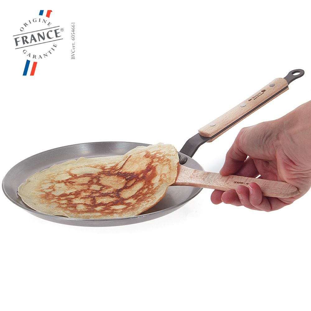  de Buyer MINERAL B Carbon Steel Crepe & Tortilla Pan - 10.25” -  Ideal for Making & Reheating Crepes, Tortillas & Pancakes - Naturally  Nonstick - Made in France: Home & Kitchen