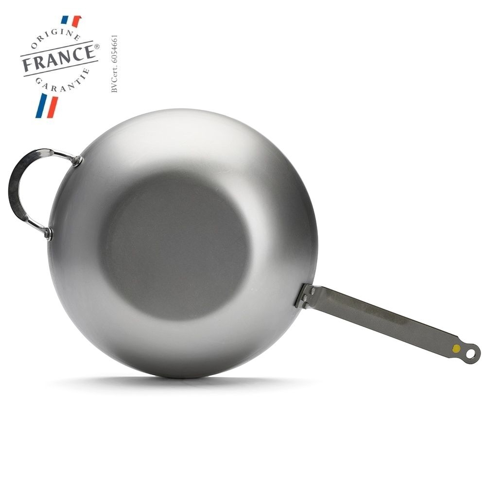 de Buyer - Mineral B - Curved steel wok with handle - 32 cm