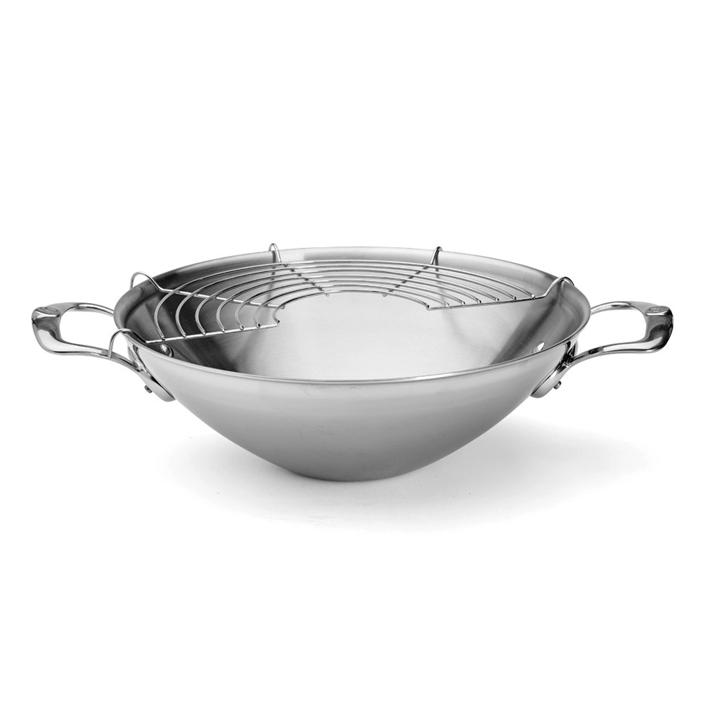 De Buyer 9.5 Affinity Stainless Steel Sautepan with Lid 3741.24 NEW