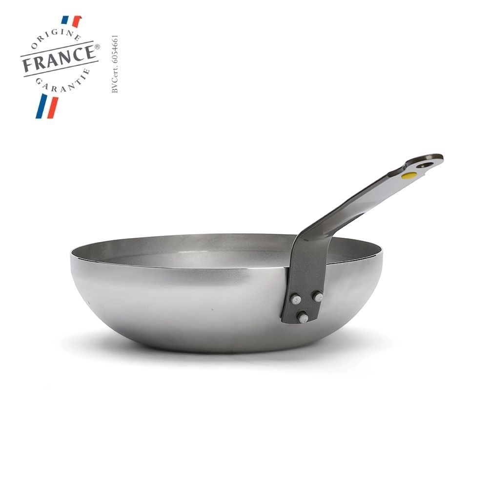 de Buyer - Mineral B - Curved steel wok with handle - 28 cm